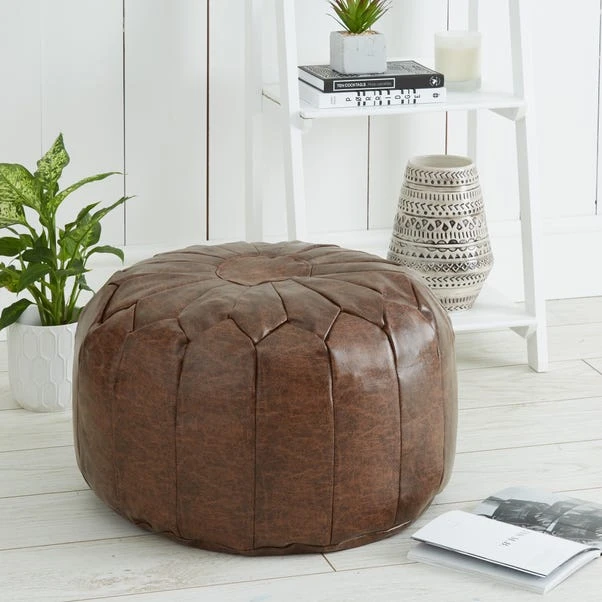 Dunelm Moroccan Stitched Pouffe - Image 4