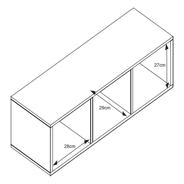 Dunelm Rome Modular 3 Cube Floor Standing Shelving Unit - Image 5