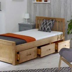 Amani Mission Waxed Pine Storage Bed -House of Reeves store 1000115936 alt02