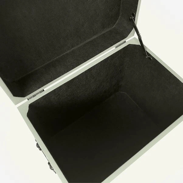 Dunelm Grey And White Hand Painted Chest - Image 3