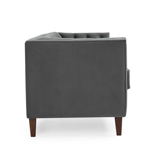 Kyoto Leah Velvet Chesterfield 3 Seater Sofa - Image 4