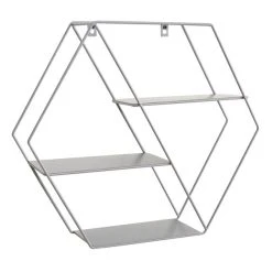 Dunelm Grey Large Hexagonal Shelf 7 Dunelm Grey Large Hexagonal Shelf -House of Reeves store 1000182517 alt02