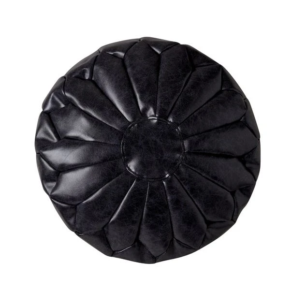 Dunelm Moroccan Pouffe Black 5 Dunelm Moroccan Pouffe Black - Image 3
