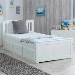 Amani Mission White Storage Bed