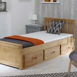 Amani Mission Waxed Pine Storage Bed