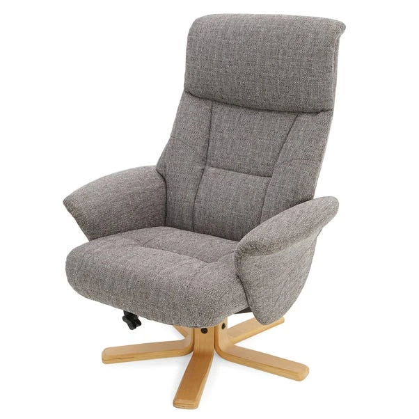 Dunelm Whitham Swivel Recliner Chair - Grey - Image 3