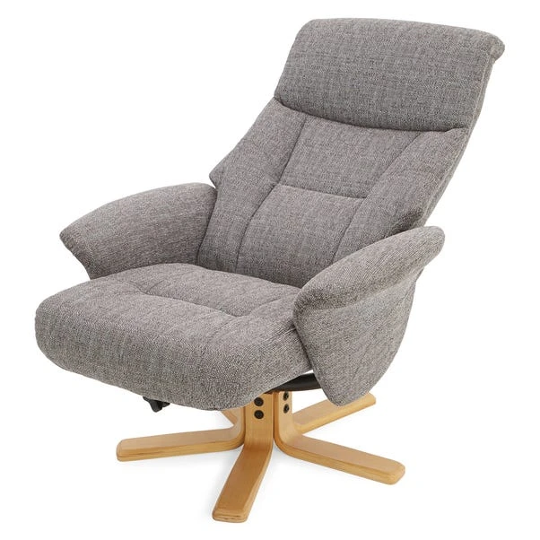 Dunelm Whitham Swivel Recliner Chair - Grey - Image 4
