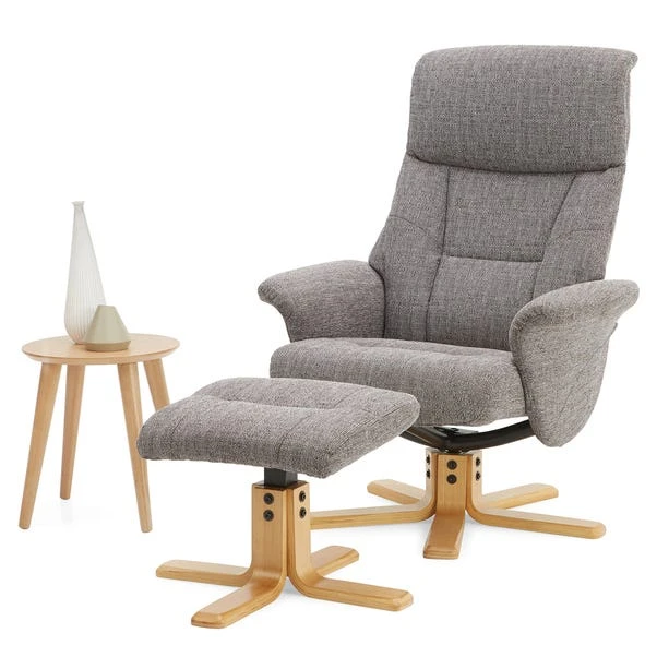 Dunelm Whitham Swivel Recliner Chair - Grey - Image 6