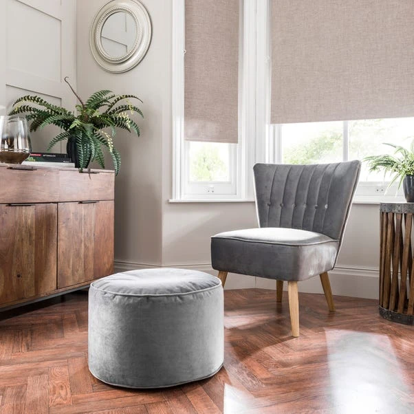 Dunelm Isla Pouffe - Light Grey 3 Dunelm Isla Pouffe - Light Grey
