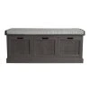 Dunelm Lucy Cane Charcoal Storage Bench -House of Reeves store 30653130