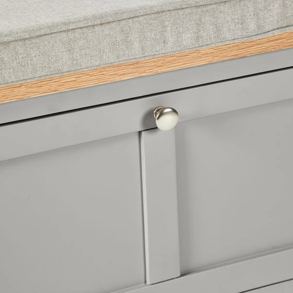 Dunelm Bromley Grey Storage Bench With Cushion - Image 6
