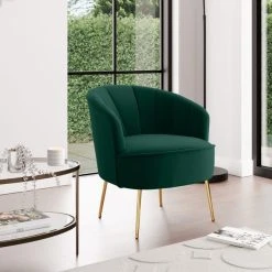 Dunelm Matilda Velvet Shell Accent Chair