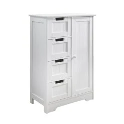 Lloyd Pascal White 4 Drawer Storage Cabinet
