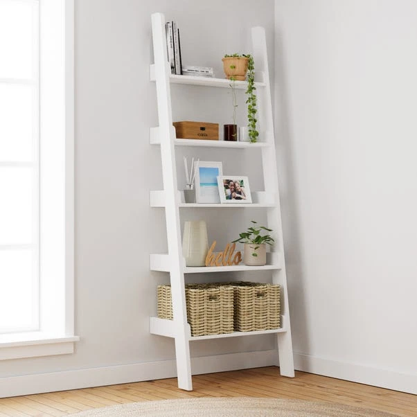 Dunelm Lynton White Ladder Bookcase 3 Dunelm Lynton White Ladder Bookcase