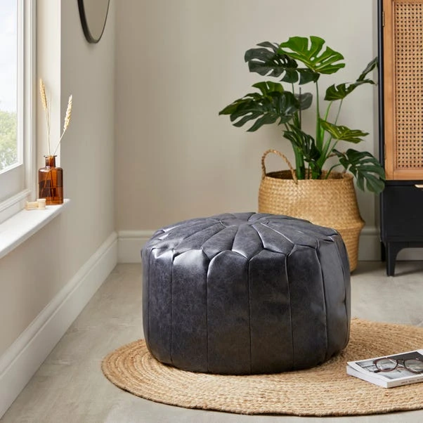 Dunelm Moroccan Pouffe Black 3 Dunelm Moroccan Pouffe Black