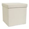 Dunelm Foldable Cream Cube Ottoman 1 Dunelm Foldable Cream Cube Ottoman -House of Reeves store 30723921