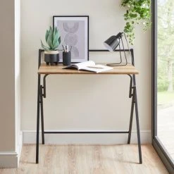 Dunelm Evelyn Oak Effect Folding Desk