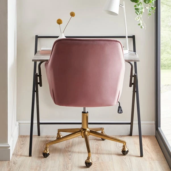 Dunelm Evelyn Concrete Effect Folding Desk - Image 2