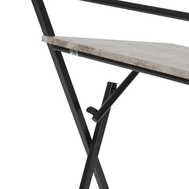 Dunelm Evelyn Concrete Effect Folding Desk - Image 6