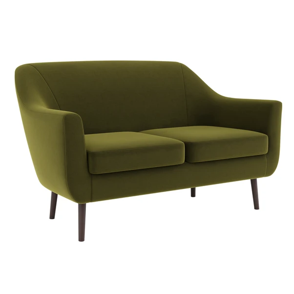 Dunelm Eddie Velvet 2 Seater Small Tub Sofa - Image 3