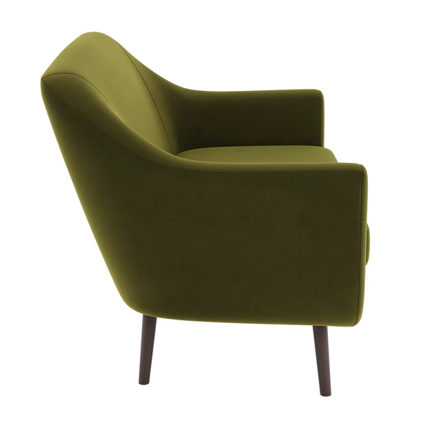 Dunelm Eddie Velvet 2 Seater Small Tub Sofa - Image 4