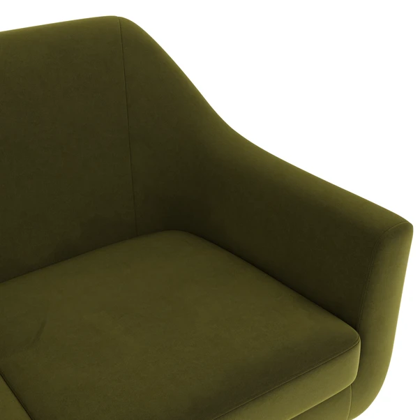 Dunelm Eddie Velvet 2 Seater Small Tub Sofa - Image 6