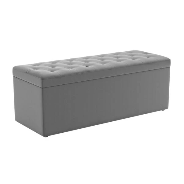 Dunelm Oswald Velvet Buttoned Ottoman Bench 4 Dunelm Oswald Velvet Buttoned Ottoman Bench - Image 2