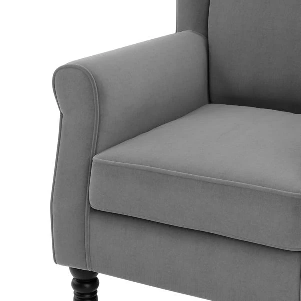 Dunelm Oswald Wingback Armchair Velvet - Image 6