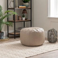 Dunelm Moroccan Stitched Pebble Pouffe