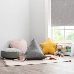 Dunelm Kid's Isla Heart Pouffe Blush -House of Reeves store 30727047 alt06