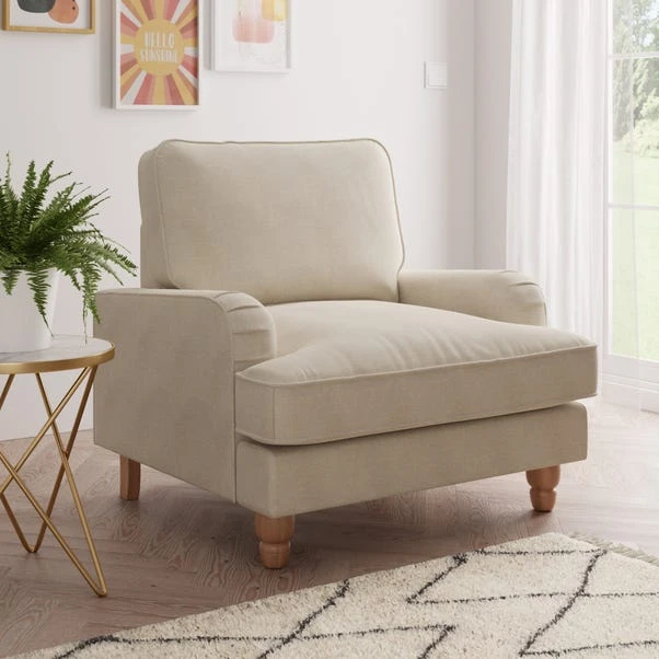 Dunelm Beatrice Luna Fabric Armchair 3 Dunelm Beatrice Luna Fabric Armchair