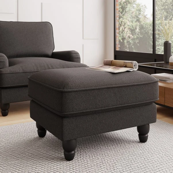 Dunelm Beatrice Luna Fabric Footstool