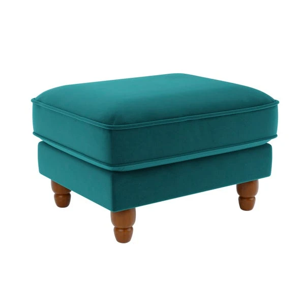 Dunelm Beatrice Matte Velvet Footstool - Image 3