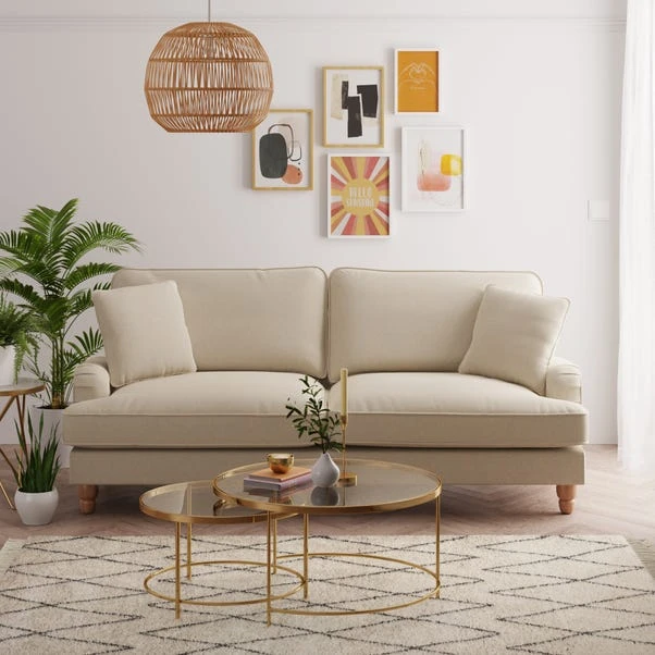 Dunelm Beatrice Luna Fabric 3 Seater Sofa Bed - Image 2