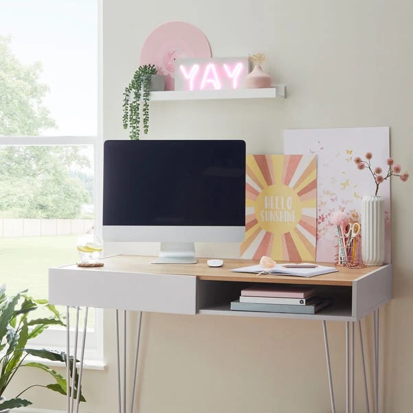 Dunelm Penelope Grey Hairpin Desk 5 Dunelm Penelope Grey Hairpin Desk - Image 3