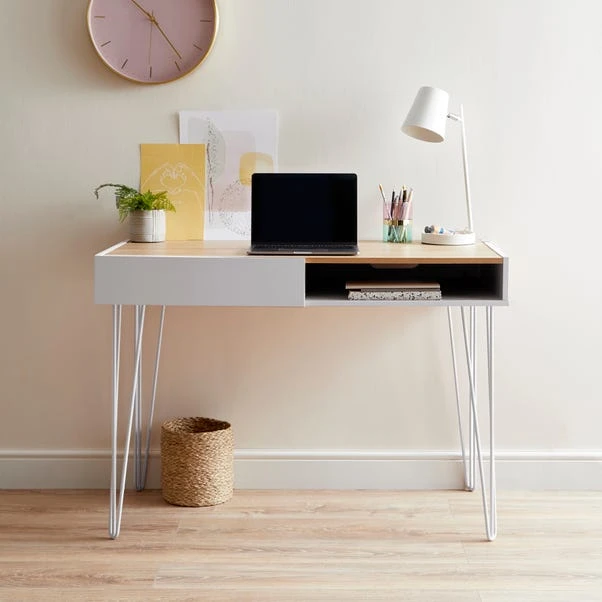 Dunelm Penelope Grey Hairpin Desk 6 Dunelm Penelope Grey Hairpin Desk - Image 4