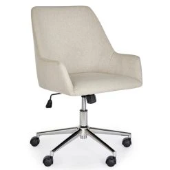Dunelm Elliott Natural Fabric Office Chair