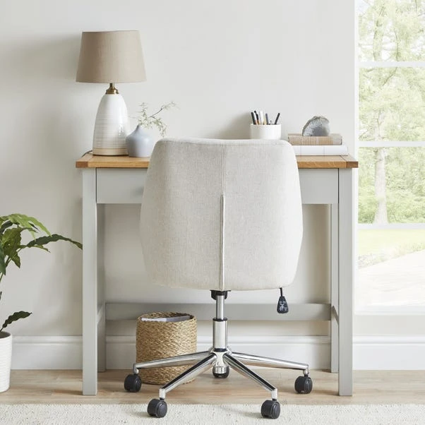 Dunelm Elliott Natural Fabric Office Chair 4 Dunelm Elliott Natural Fabric Office Chair - Image 2