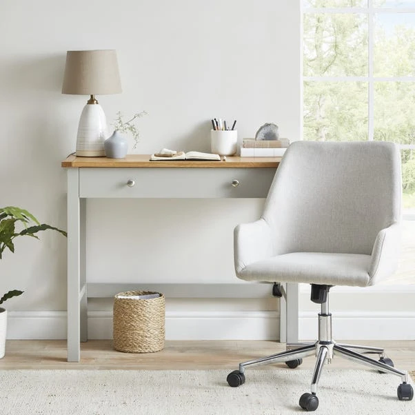 Dunelm Elliott Natural Fabric Office Chair 5 Dunelm Elliott Natural Fabric Office Chair - Image 3