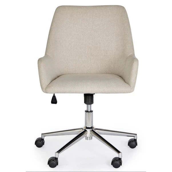 Dunelm Elliott Natural Fabric Office Chair 6 Dunelm Elliott Natural Fabric Office Chair - Image 4