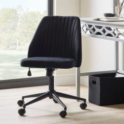 Dunelm Mya Velvet Office Chair