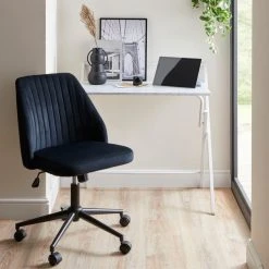 Dunelm Mya Velvet Office Chair -House of Reeves store 30730179 alt02