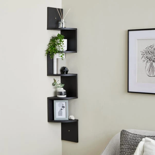 Dunelm Corner Wall Mounted Shelving Unit 3 Dunelm Corner Wall Mounted Shelving Unit