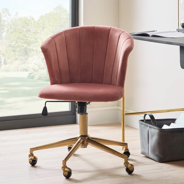 Dunelm Kendall Velvet Office Chair 3 Dunelm Kendall Velvet Office Chair