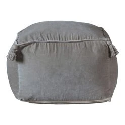 Cedar & Sage Furlo Silver Velvet Pouffe