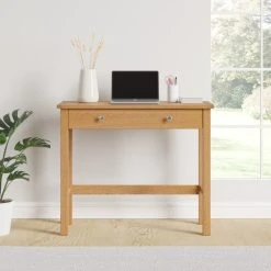 Dunelm Bromley Slim Line Desk Oak