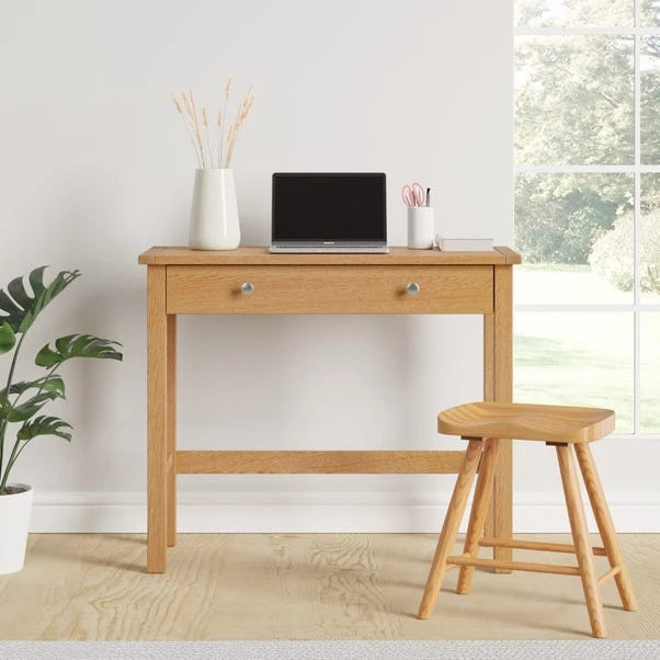 Dunelm Bromley Slim Line Desk Oak 4 Dunelm Bromley Slim Line Desk Oak - Image 2