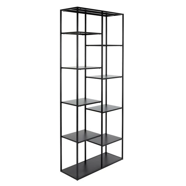 Dunelm Tall Slim Black Book Case Shelving Unit - Image 4