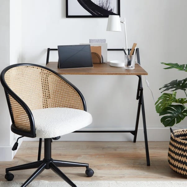 Dunelm Evelyn Rustic Wood Effect Folding Desk - Image 2