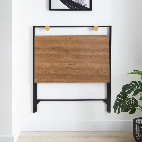 Dunelm Evelyn Rustic Wood Effect Folding Desk - Image 3